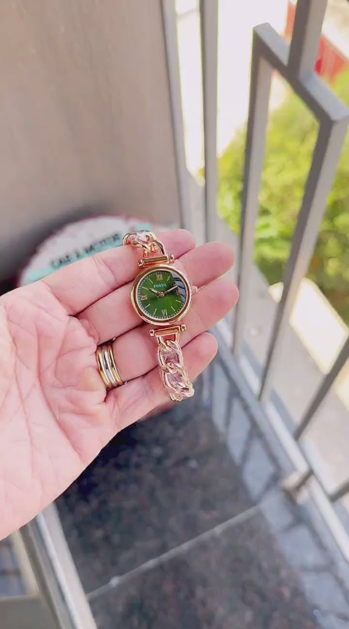 FOSSIL LADIES ROSE & GREEN MODEL