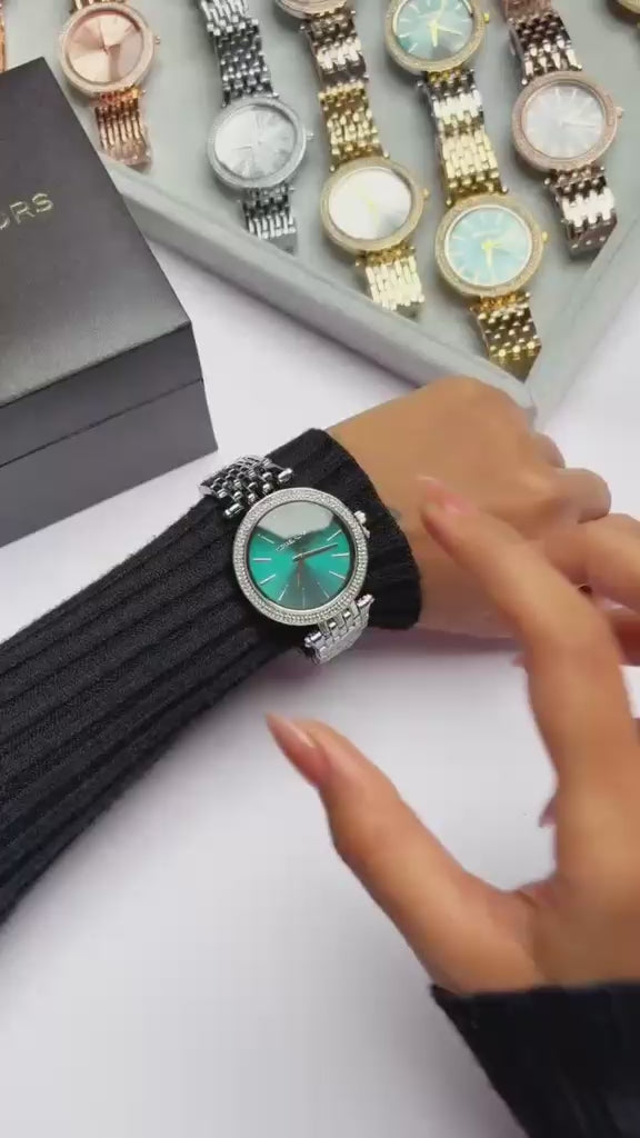 Woman's Watch / Michael Kors Darci Silver With Green Dial