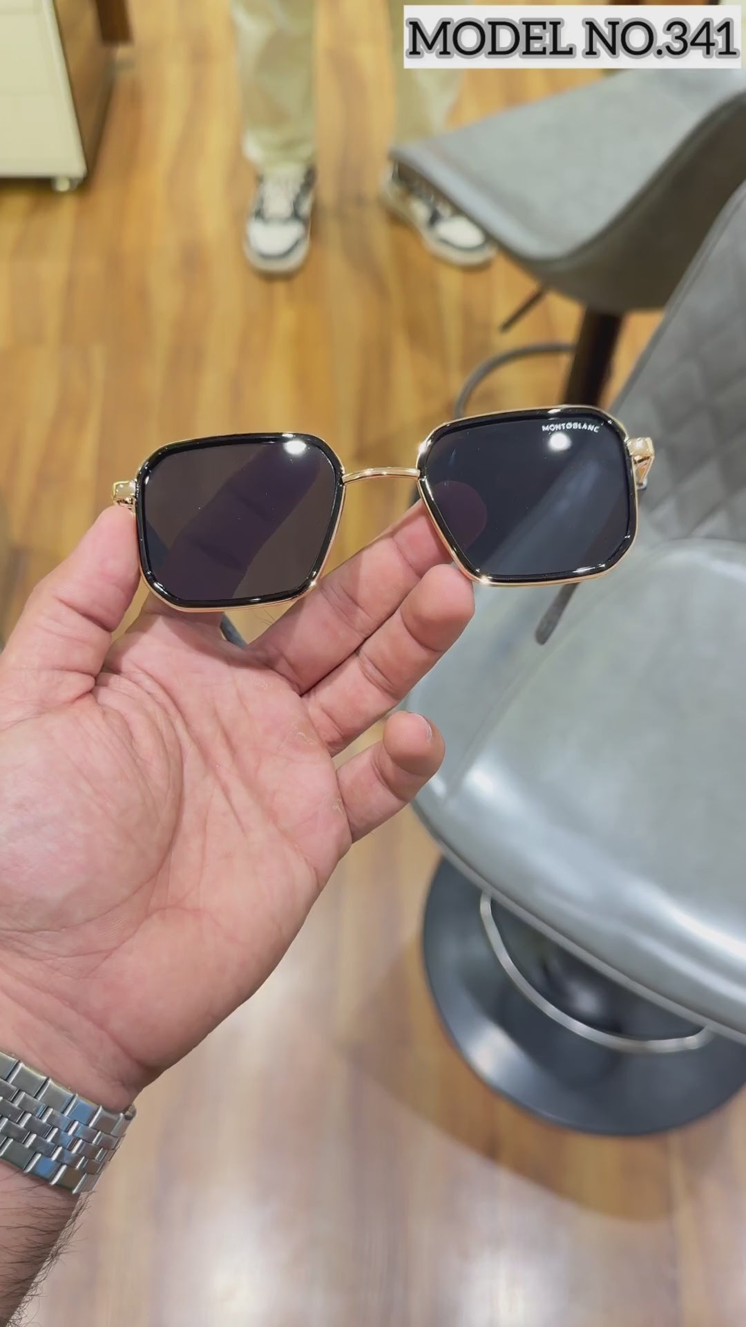 Mont blanc 341 gold black SIDE WOODEN