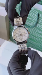 CASIO EDIFICE SAPHIRE EDITION CHRONOGRAPH WORKING WITH DATE SILVER WITH WHITE😍📢