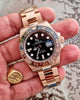 Rolex Gmt Master Rosegold Gold Black Metal Virat Watch