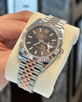 Rolex Datejust Chocolate Silver Dail Metal Watch