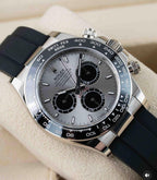 Rolex Cosmograph Daytona Watch With Silver Dail & Black Bazel