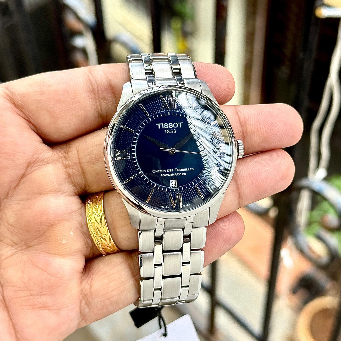 Tissot Silver With Blue Dail Automatic