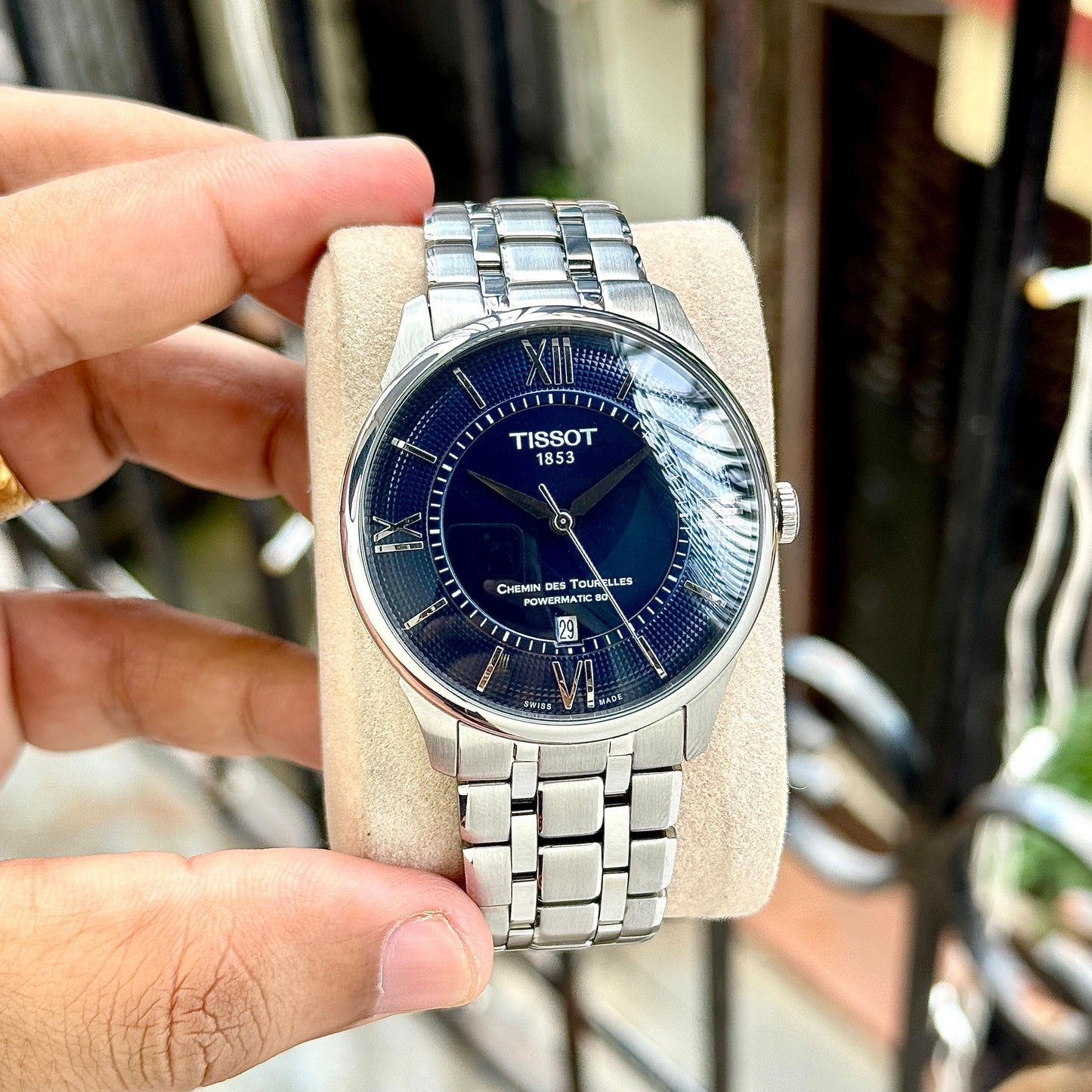 Tissot Silver With Blue Dail Automatic
