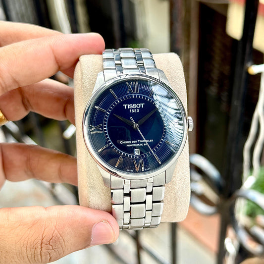 Tissot Silver With Blue Dail Automatic